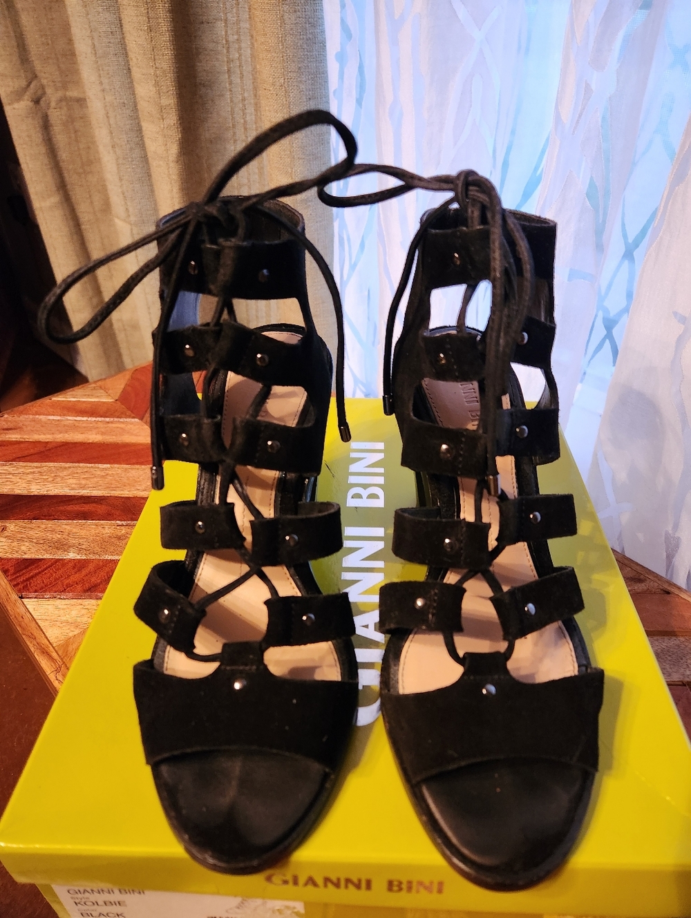 Gianni Bini Black Suede Sandal